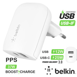 Charger BELKIN USB C+USB A...