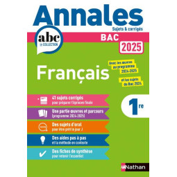 ANNALES BAC FRANCAIS 2025