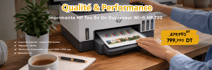 Imprimante HP Tou En Un Duplexeur Wi-fi HP 720